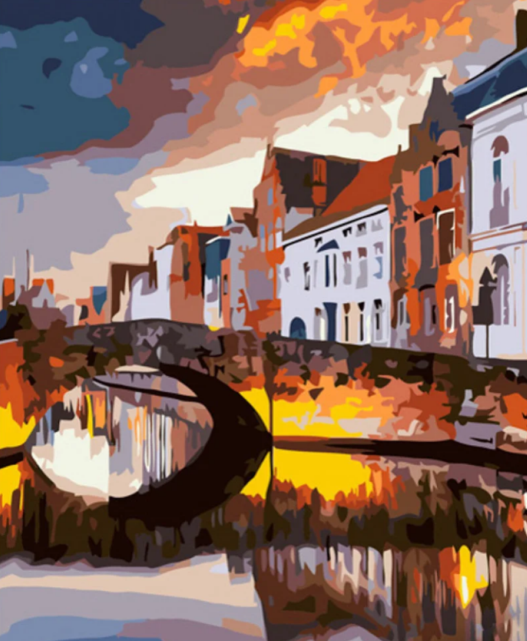 Картина по номерам Strateg Вечерний город 40x50 см (GS742)