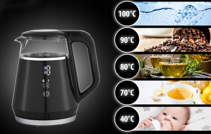 Електрочайник Kamille з регулятором температури та сенсорною панеллю 1100 Вт 1 л (30445477) - фото 5 Електрочайник Kamille з регулятором температури та сенсорною панеллю 1100 Вт 1 л (30445477) - фото 5