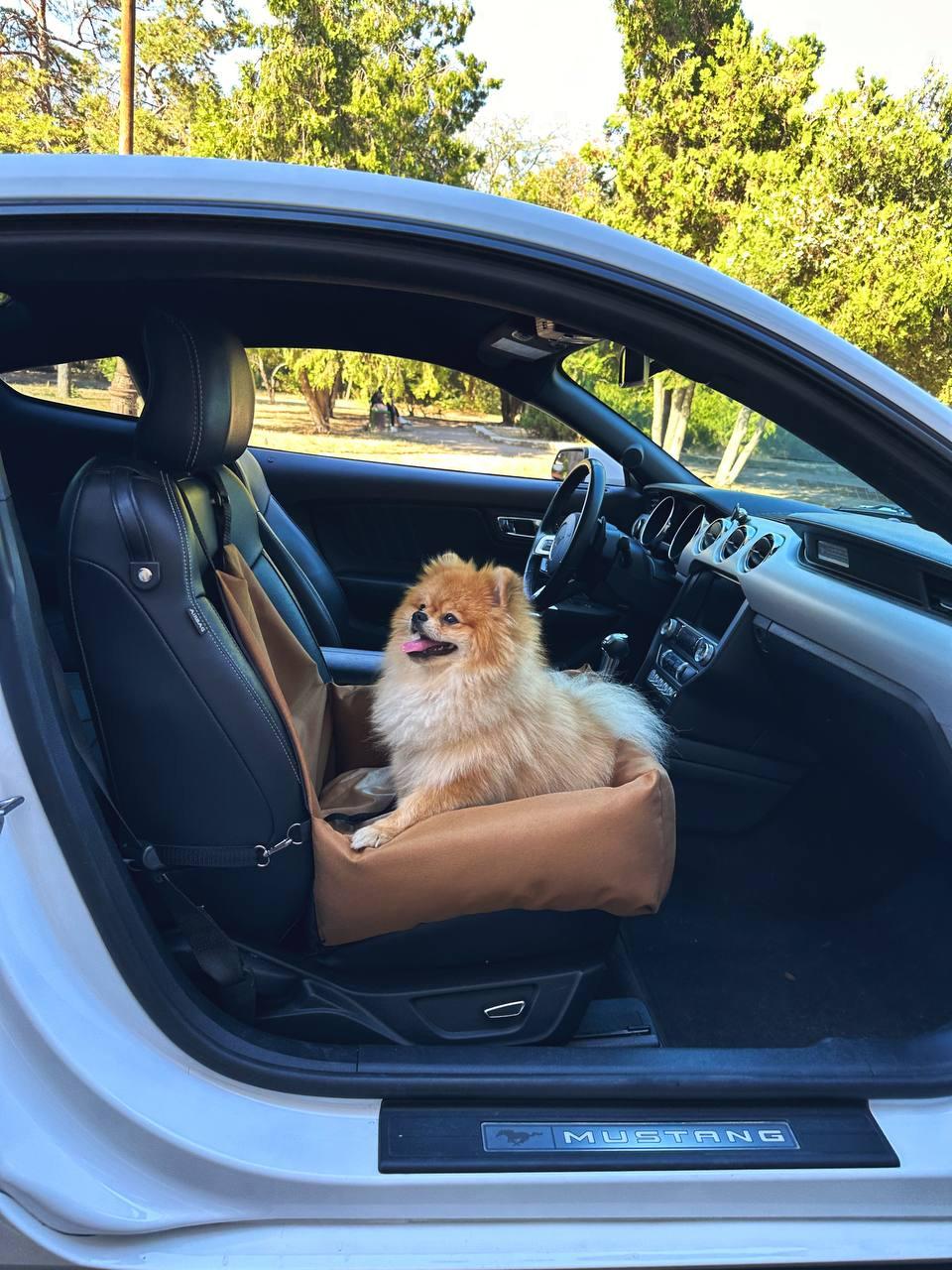 Автокресло-автогамак Incor для собак и кошек с чехлом 52x52 см Коричневый (К-52) - фото 2 Автокресло-автогамак Incor для собак и кошек с чехлом 52x52 см Коричневый (К-52) - фото 2