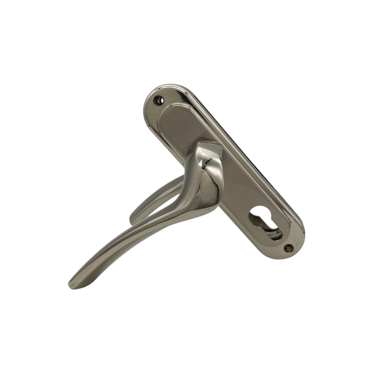 Дверные ручки межкомнатные Ozcanlar Onix Handle Kisa Yale Nikel/Saten 62 мм (340021)