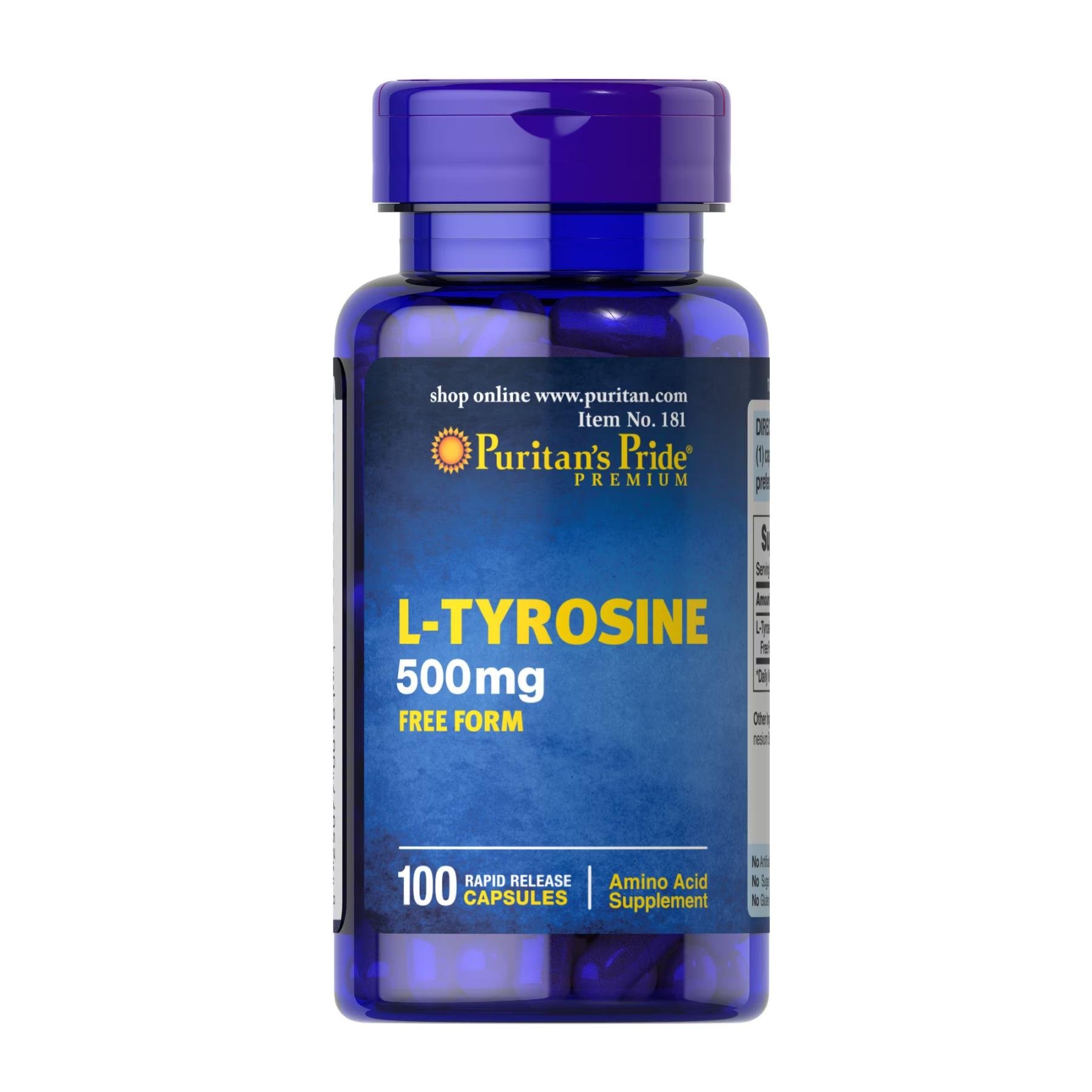 Амінокислота L-Tyrosine 500 mg 100 caps (100-62-0263178-20)