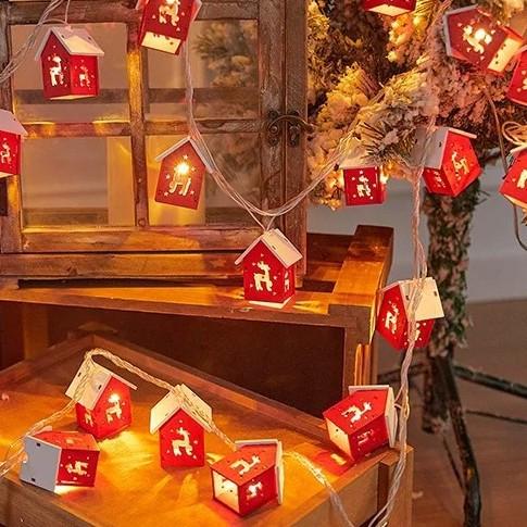 Гірлянда Будиночки з оленями USB 3 м 20 LED тепле Білий світло (2797443765) - фото 5 Гірлянда Будиночки з оленями USB 3 м 20 LED тепле Білий світло (2797443765) - фото 5