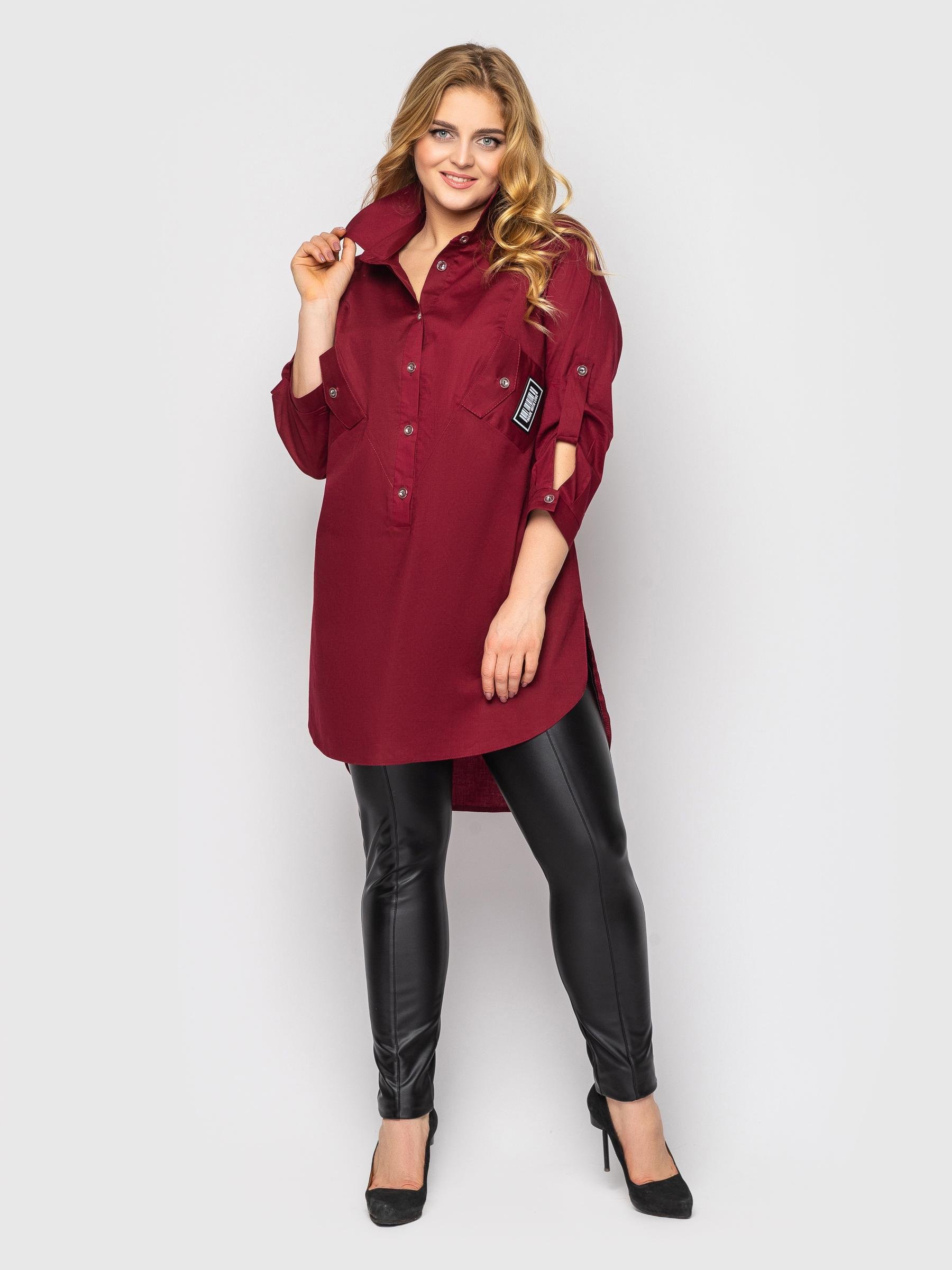 Сорочка VLAVI Стіль р. 54 Бордо (114606-54)