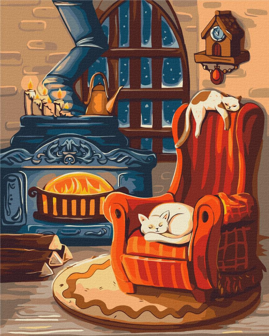 Картина за номерами Brushme Затишна зима 40х50 см (BS53407)