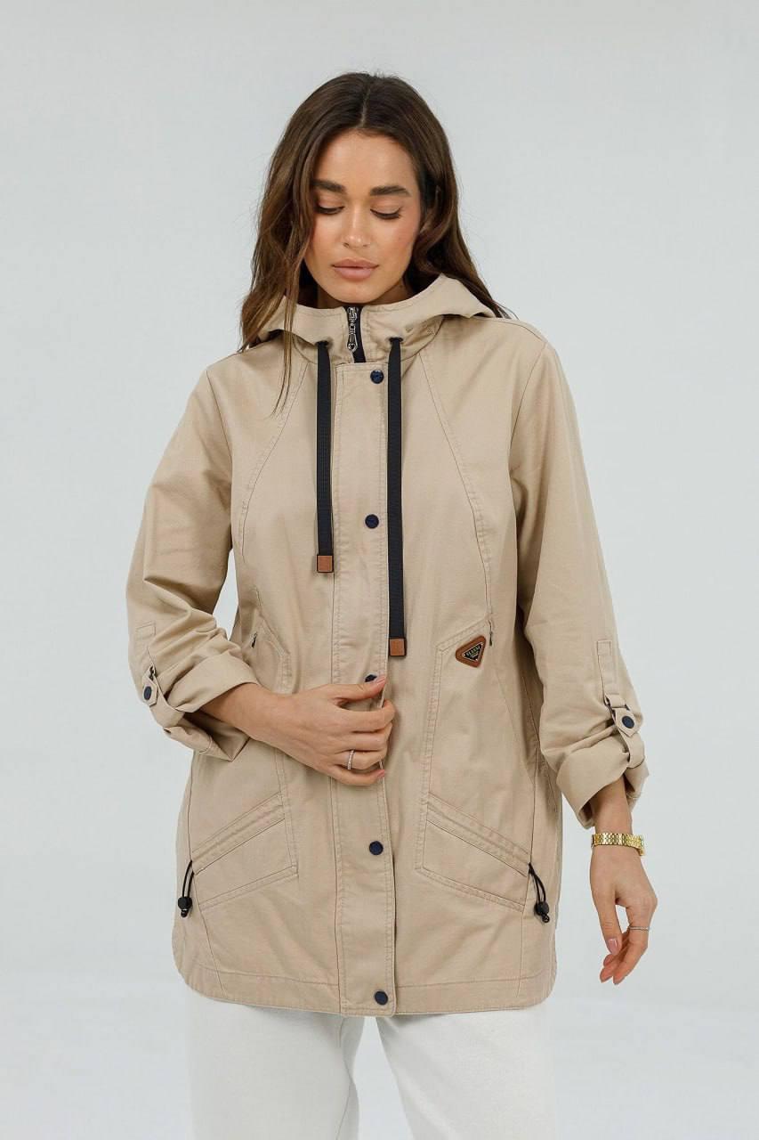 Вітровка жіноча 7XL Бежевий (349a/7XL) - фото 4