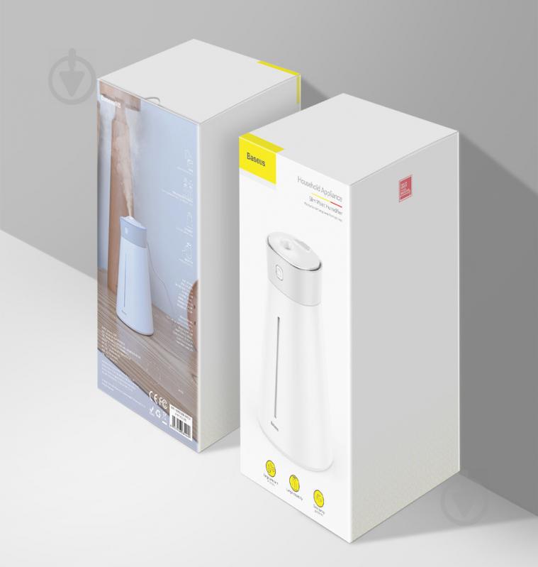 Увлажнитель воздуха Baseus Slim Waist Humidifier + USB Лампа/Вентилятор DHMY-B02 Белый - фото 9