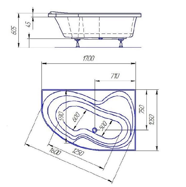 Ванна акрилова Redokss San MODENA 1700x1050 мм - фото 4 Ванна акрилова Redokss San MODENA 1700x1050 мм - фото 4