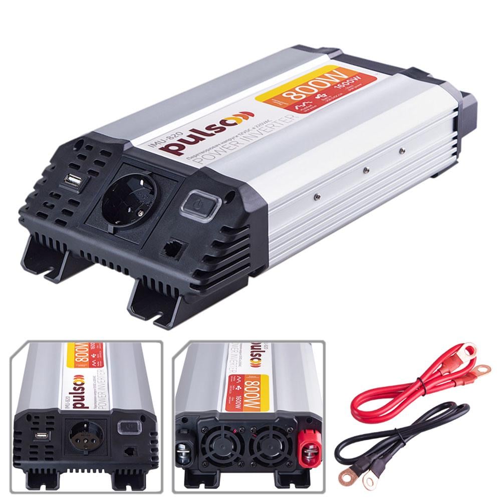 Автомобільний інвертор PULSO IMU-820 12V-220V/800W/USB-5VDC2.0A модифікований синус/клеми (IMU-820) - фото 6 Автомобільний інвертор PULSO IMU-820 12V-220V/800W/USB-5VDC2.0A модифікований синус/клеми (IMU-820) - фото 6