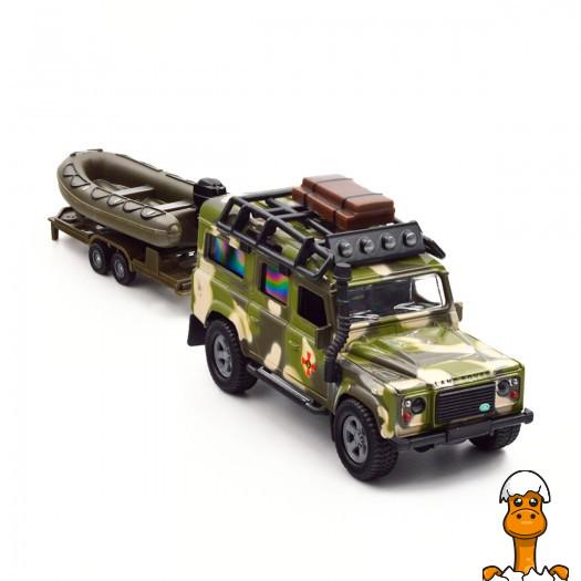 Игровой набор TechnoDrive Land rover defensaer с лодкой 3-10 лет (520191.270) - фото 11