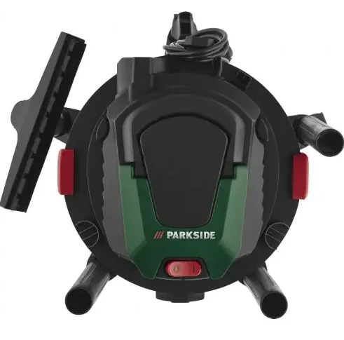 Пылесос промышленный Parkside PWD B2 1300W металлический сухая/влажная уборка 20 л (580829) - фото 2 Пылесос промышленный Parkside PWD B2 1300W металлический сухая/влажная уборка 20 л (580829) - фото 2