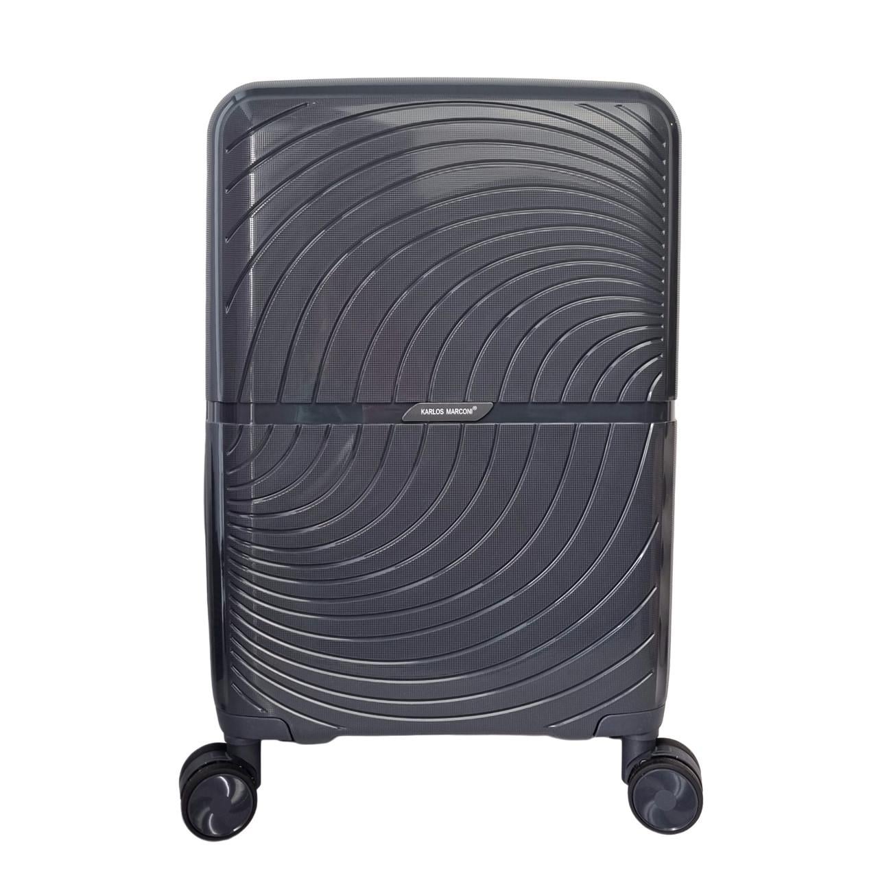 Валіза велика Karlos Marconi поліпропілен Сірий (P01 d.grey L)