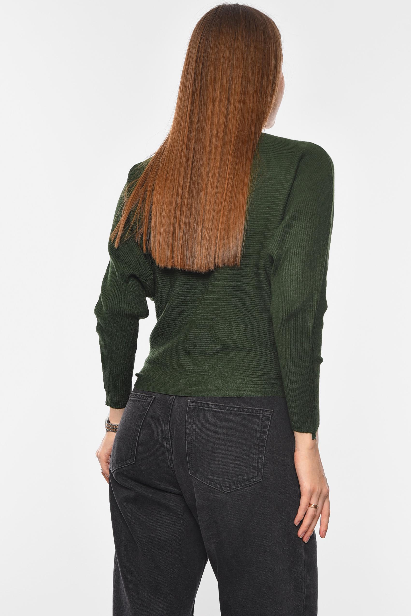 Светр жіночий M-L Хакі (192507) - фото 3 Светр жіночий M-L Хакі (192507) - фото 3