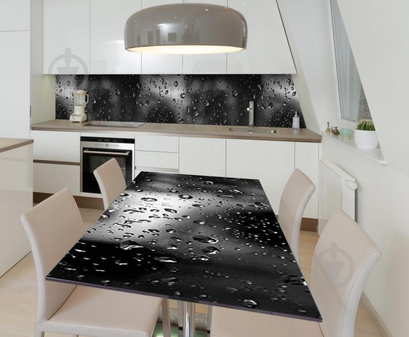 Наклейка виниловая на стол Zatarga  "Капли дождя на стекле"  600х1200 мм