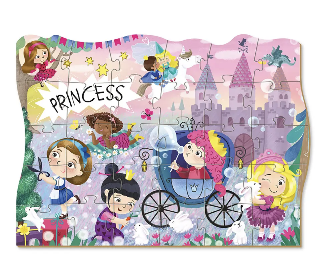Пазл картонний для дітей Dodo Принцеси на відпочинку 30 деталей - фото 3 Пазл картонний для дітей Dodo Принцеси на відпочинку 30 деталей - фото 3