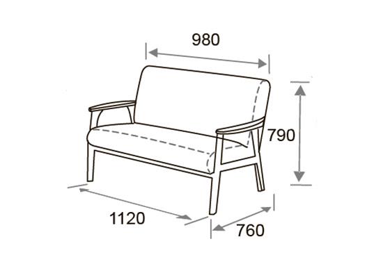 Диван Сеул нерозкладний двомісний Коричневий - фото 9