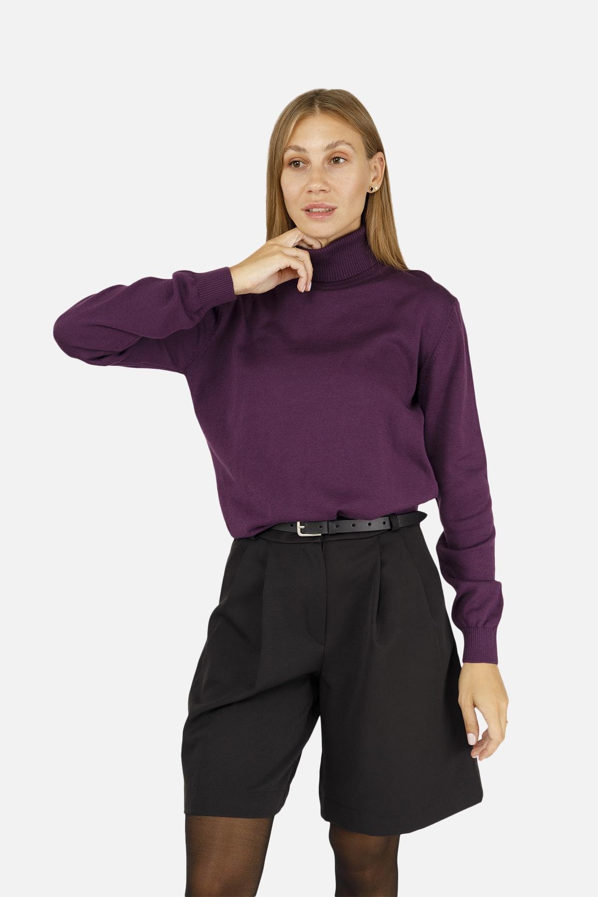 Гольф женский р. 42 Баклажанный (SKT001008670) - фото 2 Гольф женский р. 42 Баклажанный (SKT001008670) - фото 2