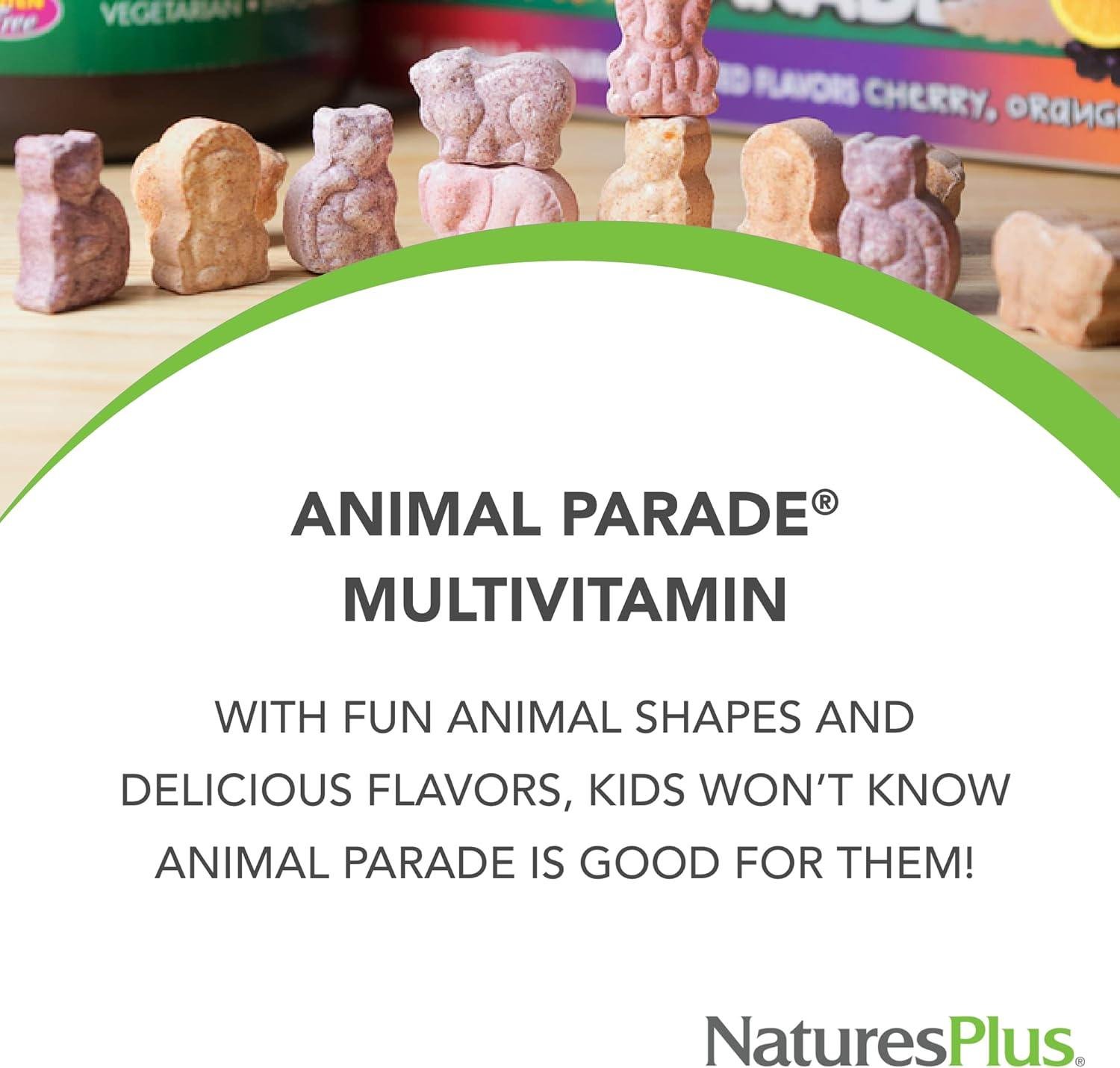 Мультивітаміни для дітей Nature's Plus Animal Parade Children's Chewable Multivitamin Assorted 90 таблеток - фото 3