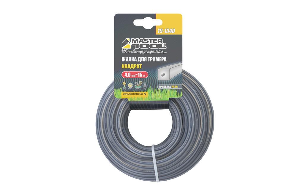 Леска для триммера MasterTool квадрат армированный 4 мм 15 м (19-1340) - фото 2 Леска для триммера MasterTool квадрат армированный 4 мм 15 м (19-1340) - фото 2