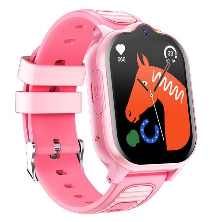 Смарт-часы детские Lemfo Y62 4G SIM GPS Wi-Fi LBS HD IPX7 с AI помощником Розовый (35714891)
