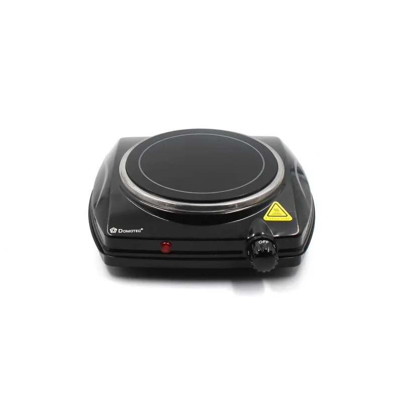 Настільна електроплита Domotec MS 5851 з керамічною 1 конфоркою Hi-Light 900 Вт Black (MX-12821)
