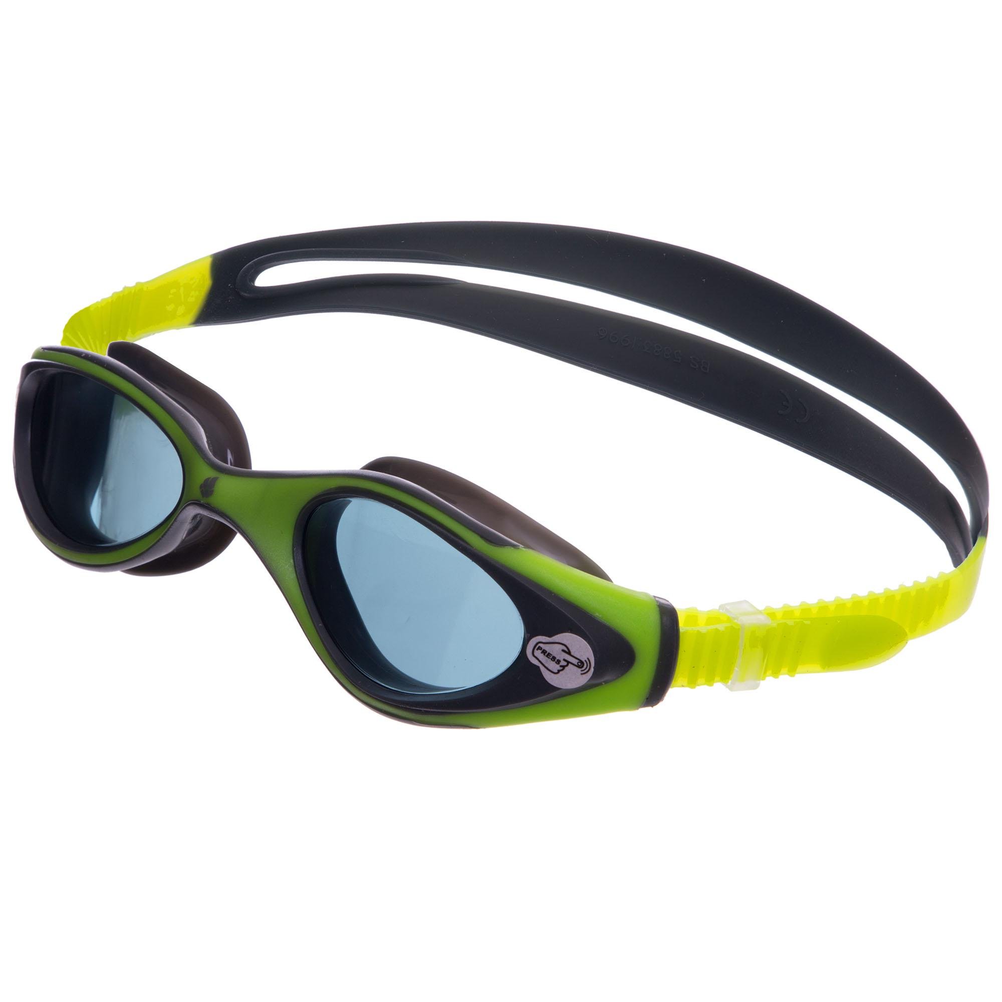 Очки для плавания юниорские MadWave AUTIMATIC JUNIOR FLAME M041104 Зелено-серый (M041104_Зеленый-серый)