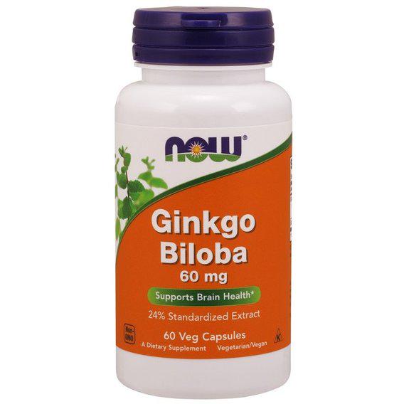 Добавка NOW Foods Ginkgo Biloba 60 мг 60 Veg Caps