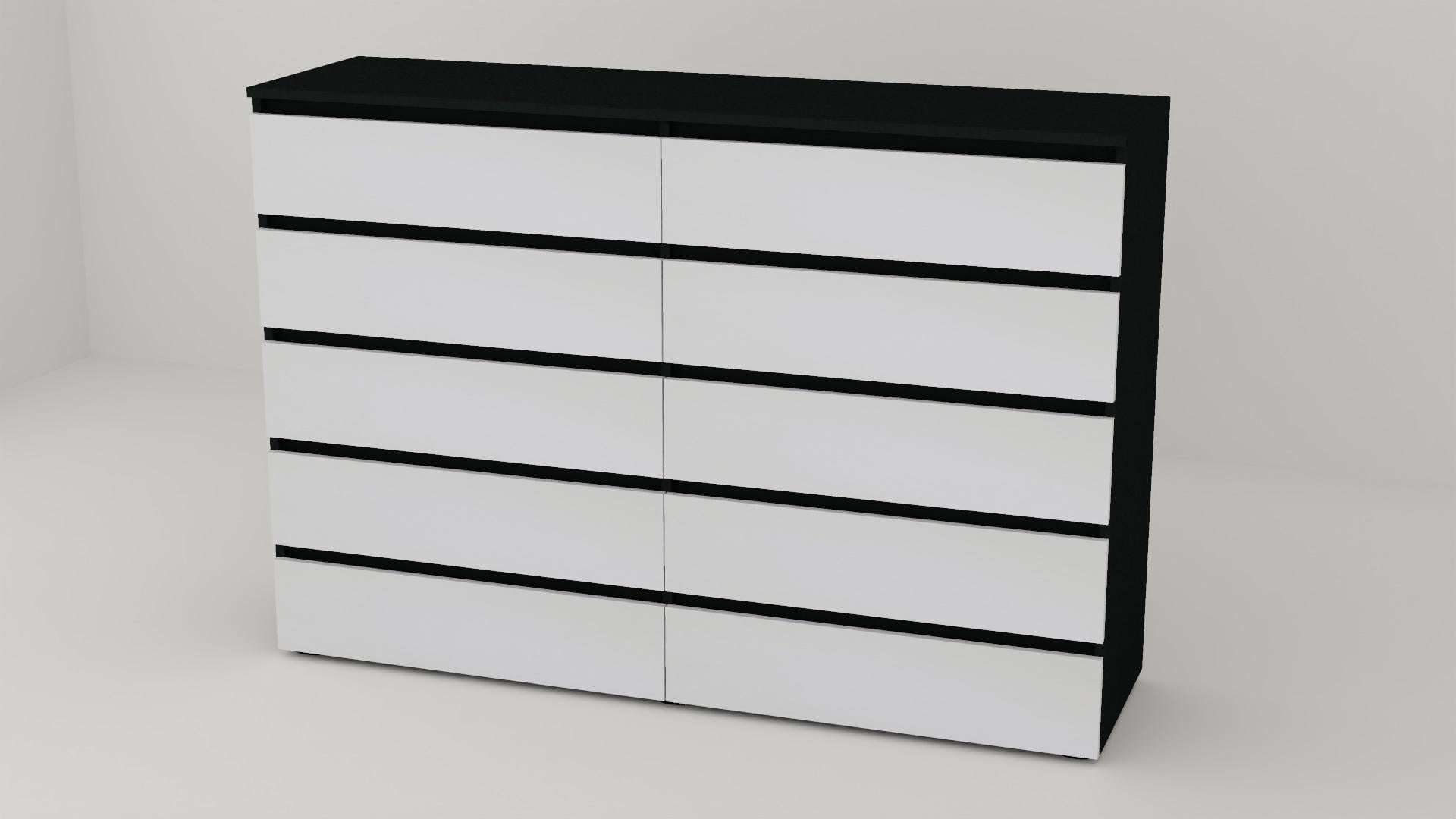 Комод Алекса СН-55/50 160х50х111 см Белый/Антрацитовый