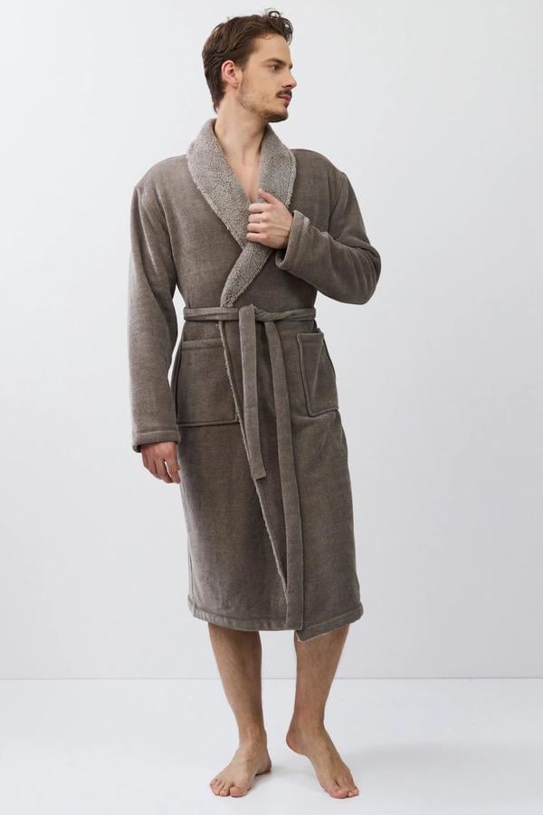 Халат чоловічий теплий Aruelle XXL Сірий (Elliot-bathrobe)