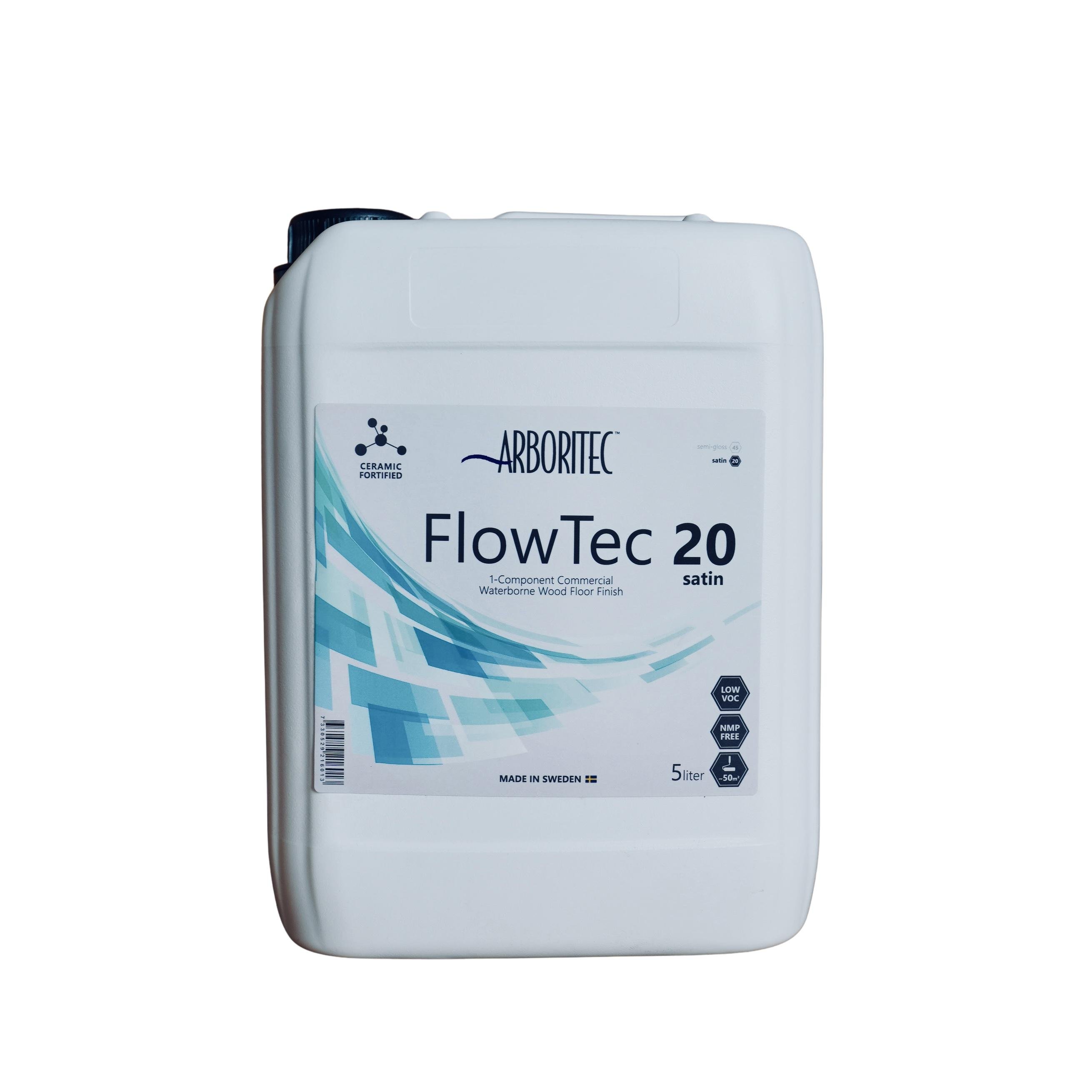 Лак однокомпонентний водорозчинний керамічний Arboritec Flow Tech напівматовий 5 л