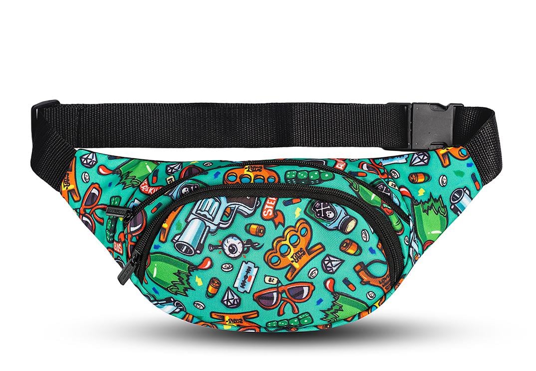 Поясная сумка-бананка детская с принтом кастет/пистолет (6549931) Поясная сумка-бананка детская с принтом кастет/пистолет (6549931)