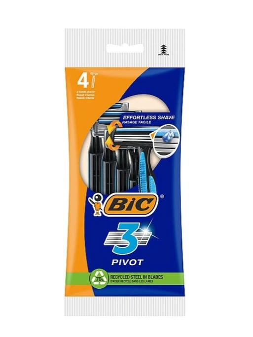 Станки для бритья Bic Pivot 3 с ультратонкими лезвиями 4 шт. (303312)