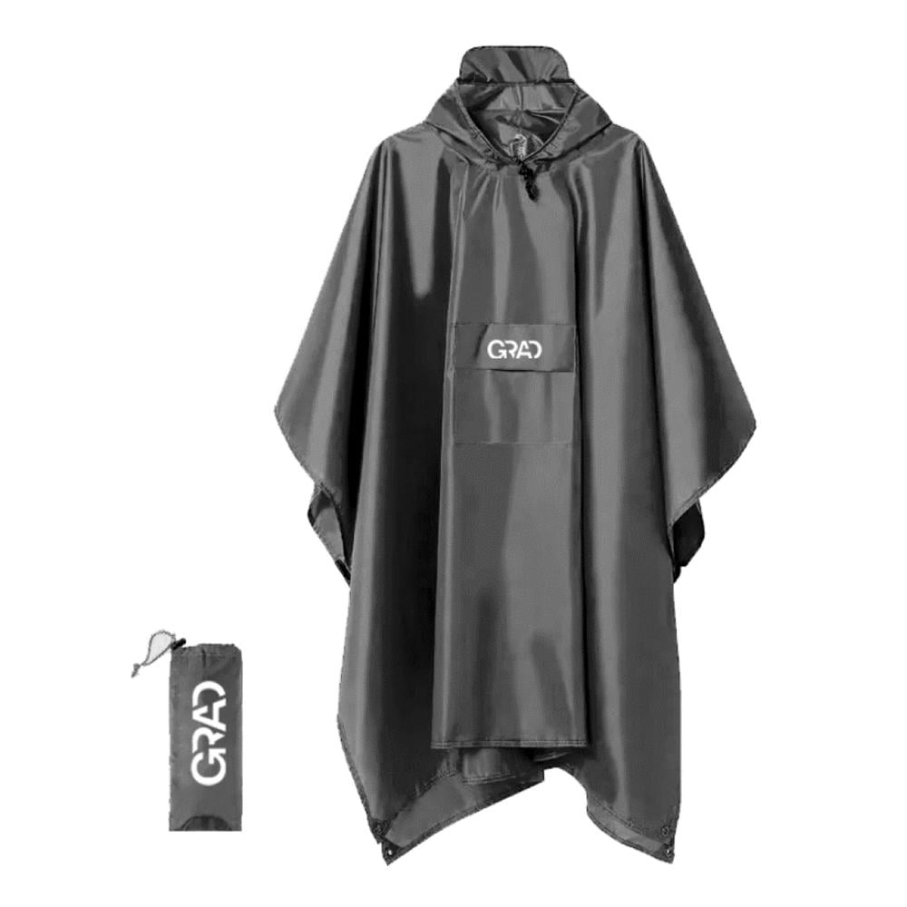 Плащ пончо от дождя Grad с чехлом водонепроницаемый непромокаемый Черный Плащ пончо от дождя Grad с чехлом водонепроницаемый непромокаемый Черный