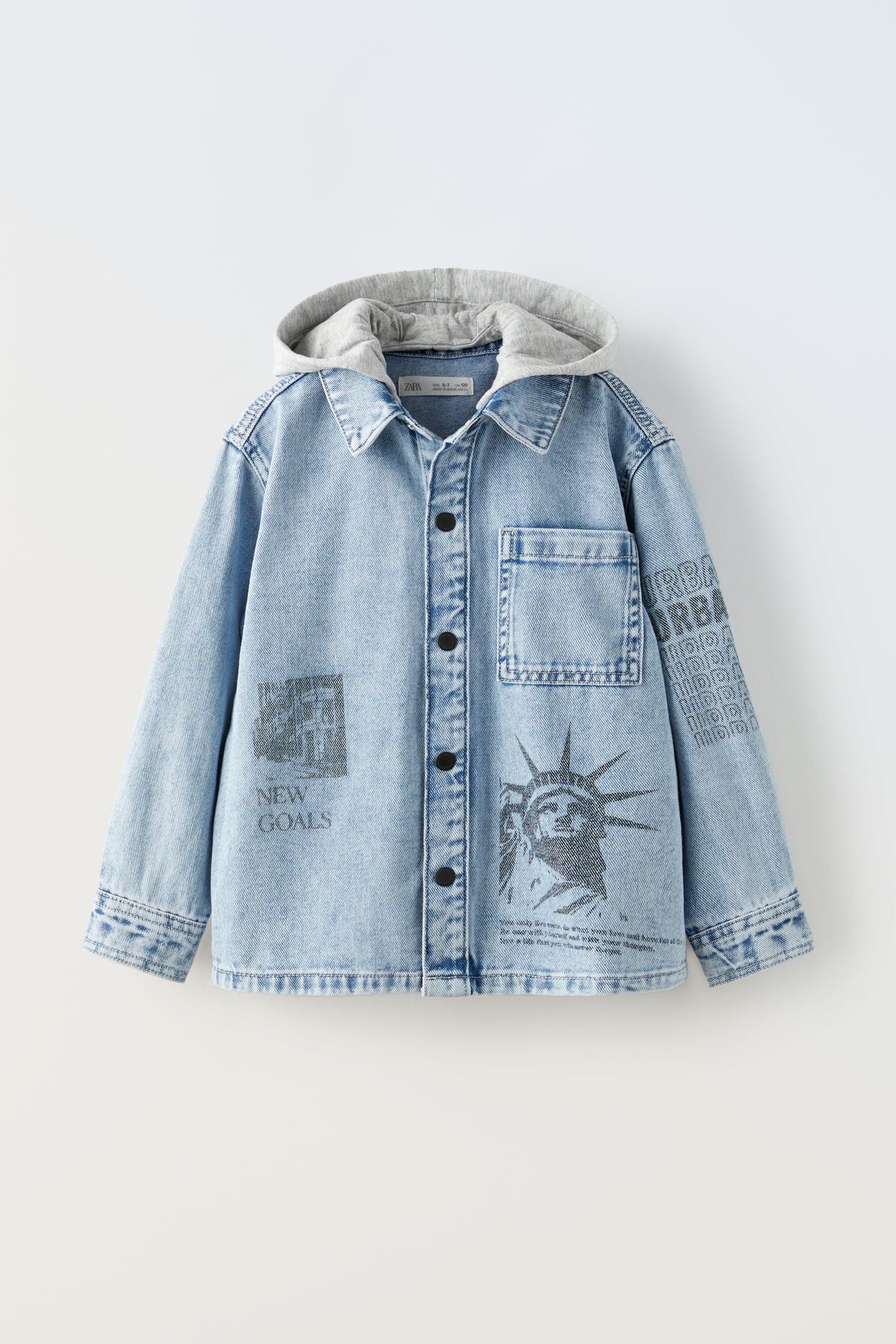 Рубашка для мальчика Zara джинсовая 164 см Голубой (0122753406)