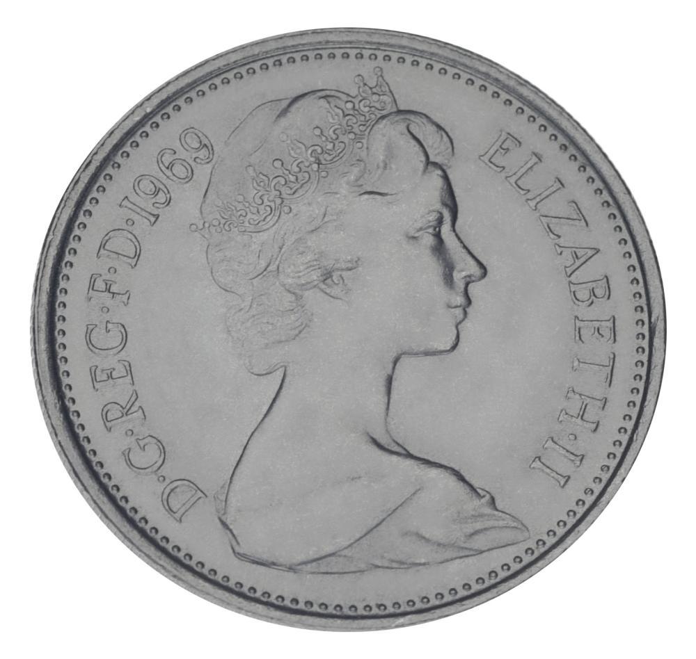 Колекційна монета Великобританія 5 пенсів 1969 F-VF (М20865)
