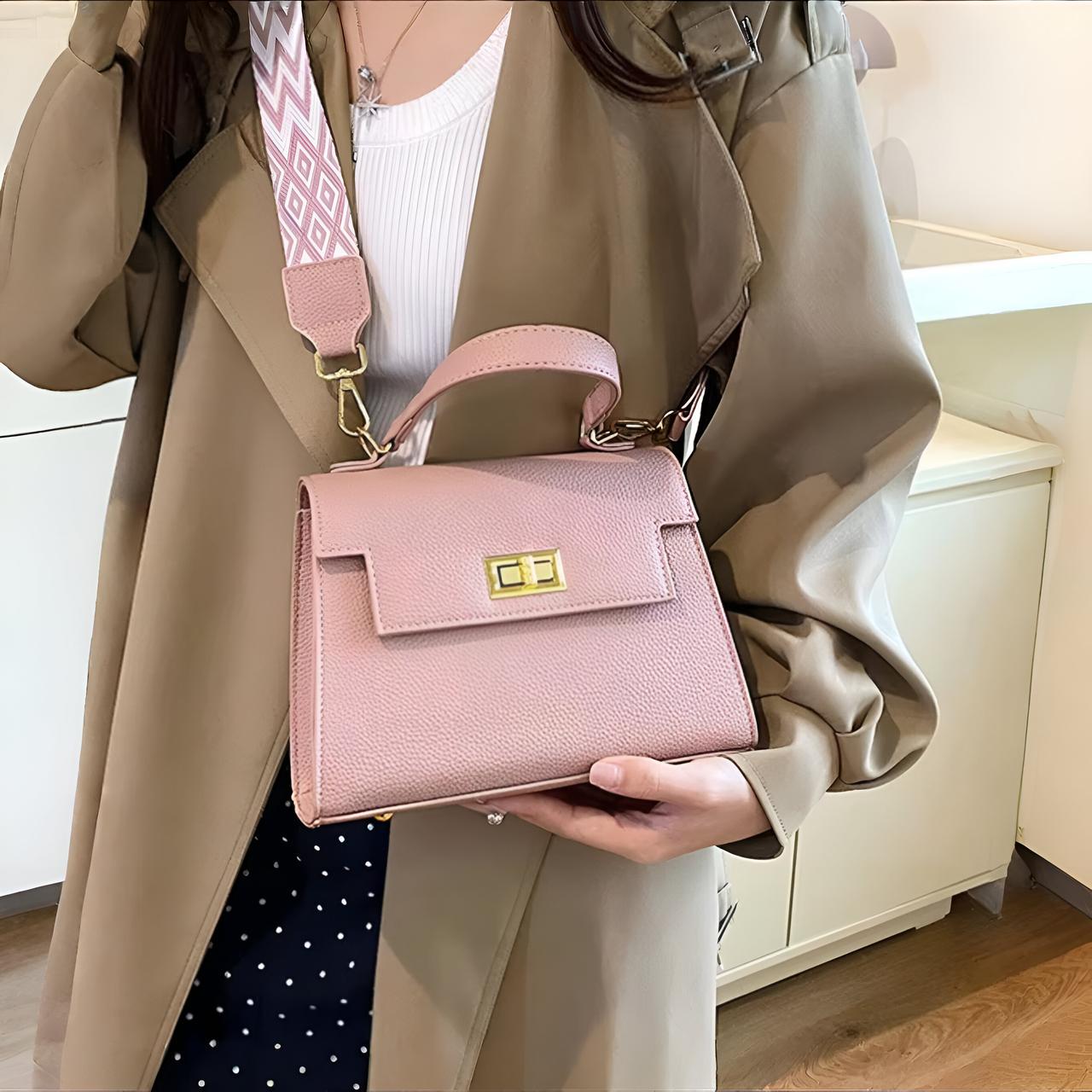 Жіноча сумка Lorian на блискавці з плечовим ременем в комплекті Рожевий (LR 2213 ROSE) - фото 2 Жіноча сумка Lorian на блискавці з плечовим ременем в комплекті Рожевий (LR 2213 ROSE) - фото 2