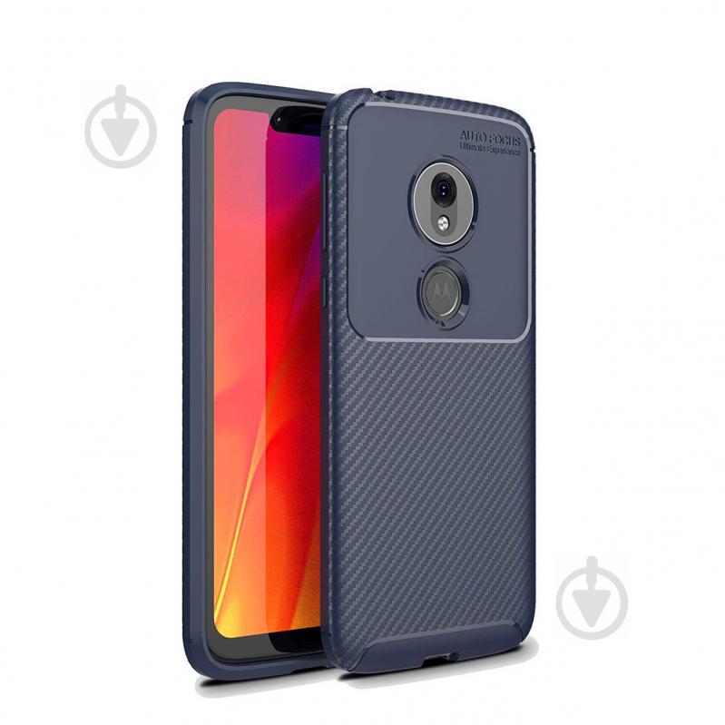 Чехол Carbon Case Motorola G7 Play Синий (hub_ynnF26280)