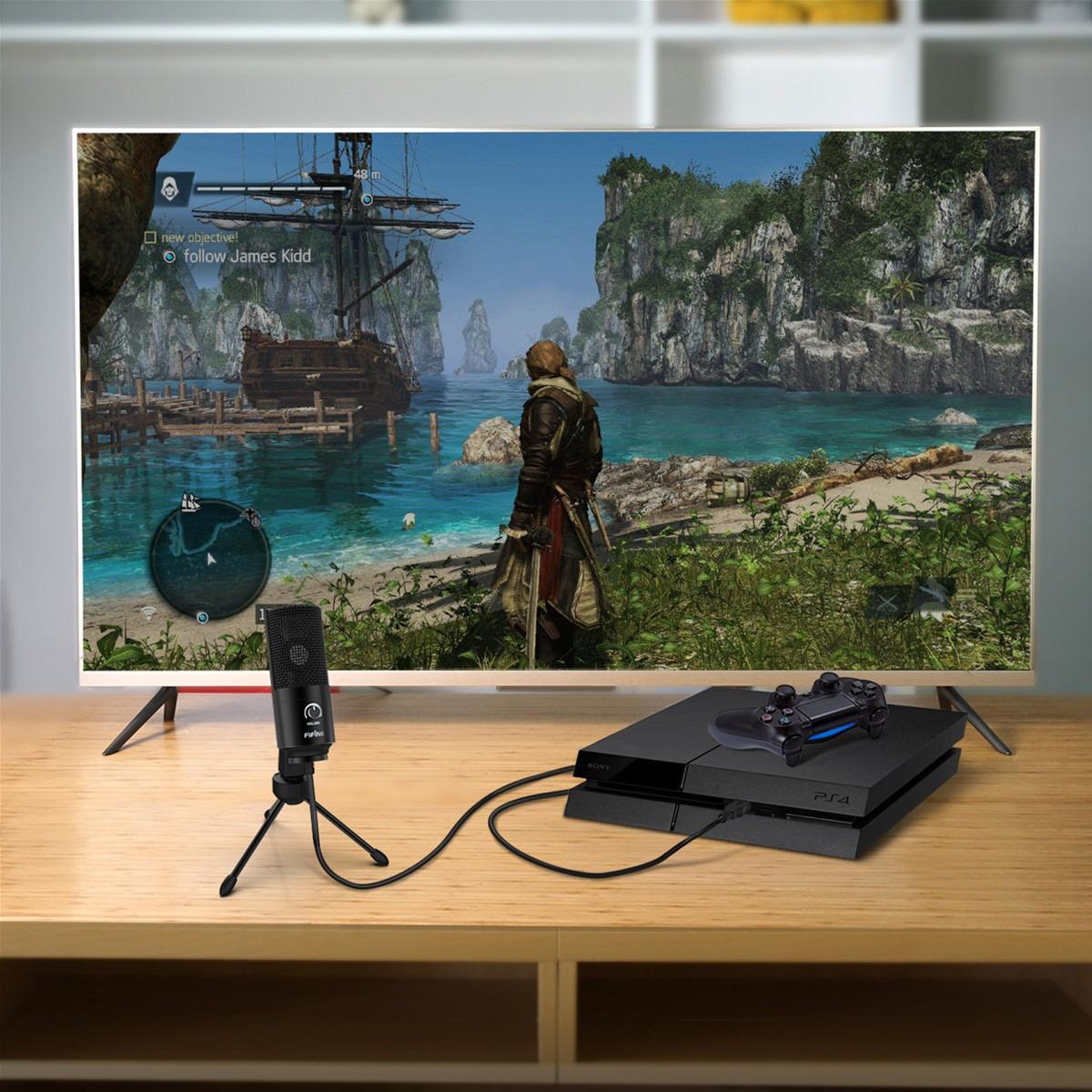 Мікрофон конденсаторний Fifine K669B USB кардіоїдний із підставкою Black (30674519) - фото 5 Мікрофон конденсаторний Fifine K669B USB кардіоїдний із підставкою Black (30674519) - фото 5