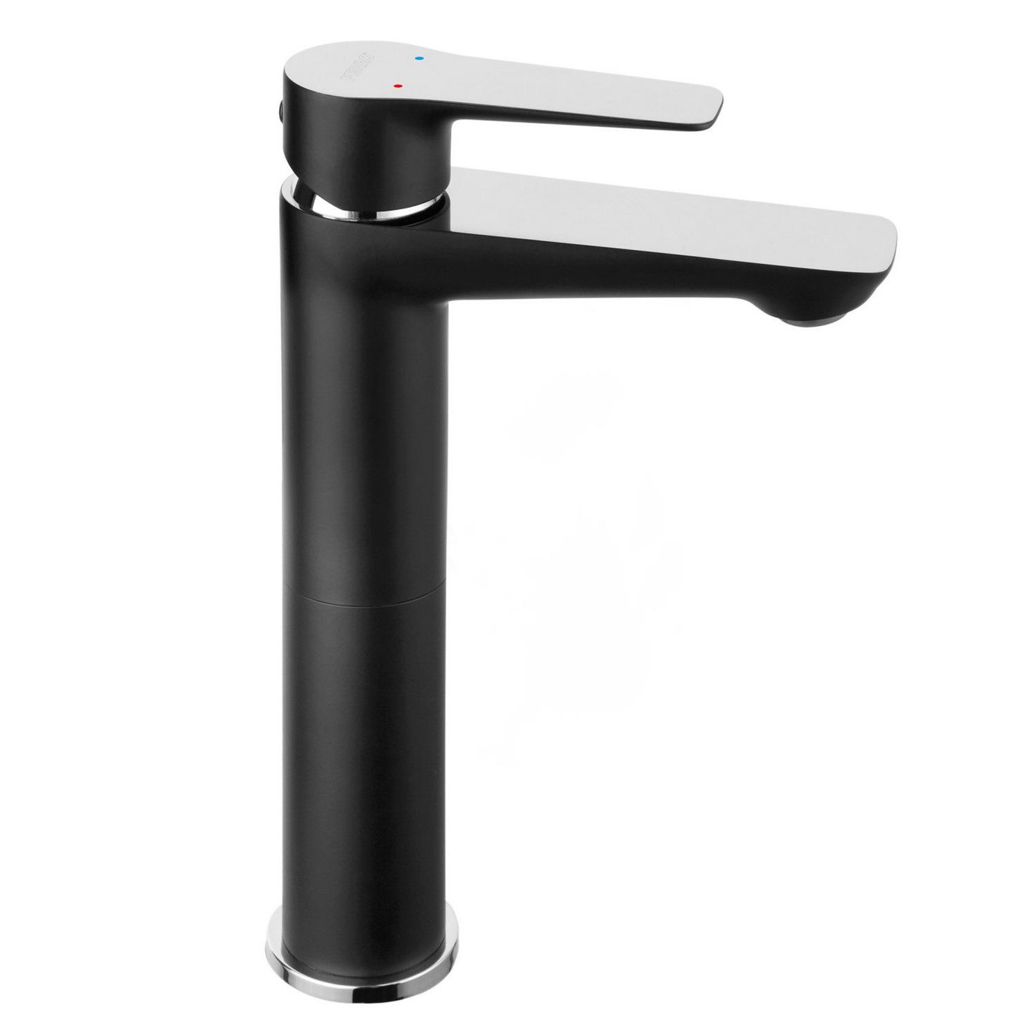 Смеситель для умывальника Ferro Adore BDR2LBLC высокий однорычажный Черный (174793)