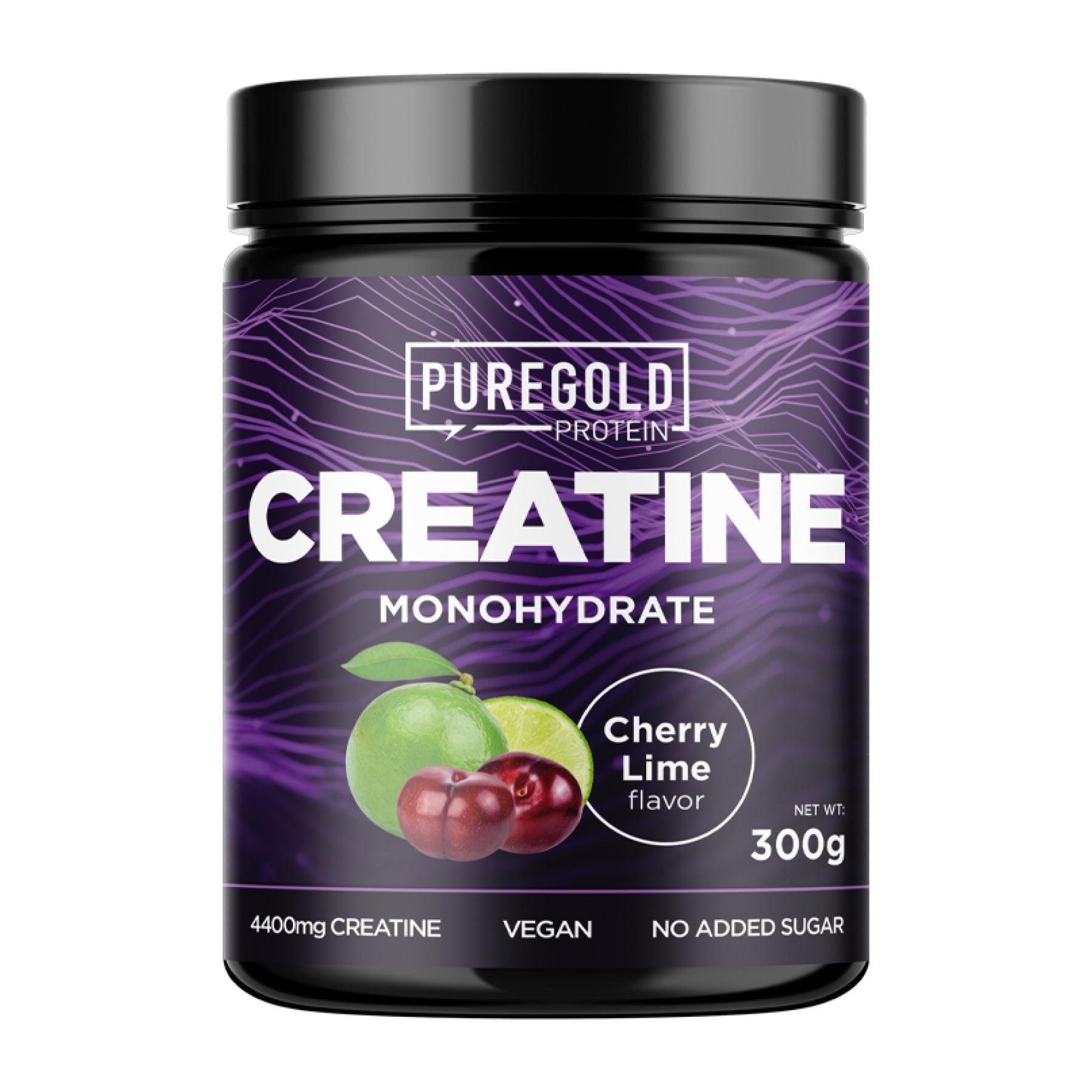 Креатин моногидрат Pure Gold Creatine Monohydrate Cherry Lime 300 г