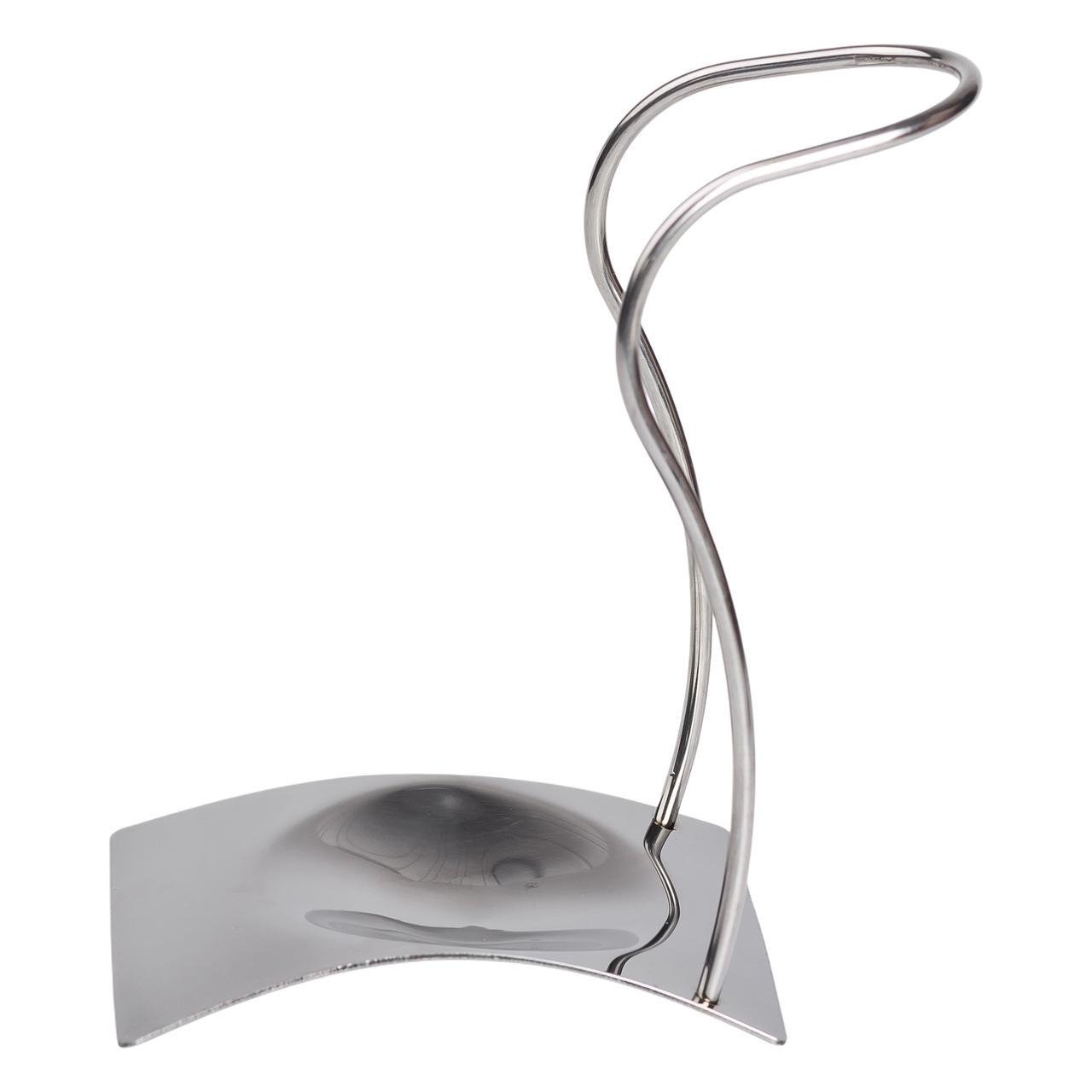 Підставка під ополоник лопаточку або ложку 12x10,5x17 см Срібний (5804) - фото 3