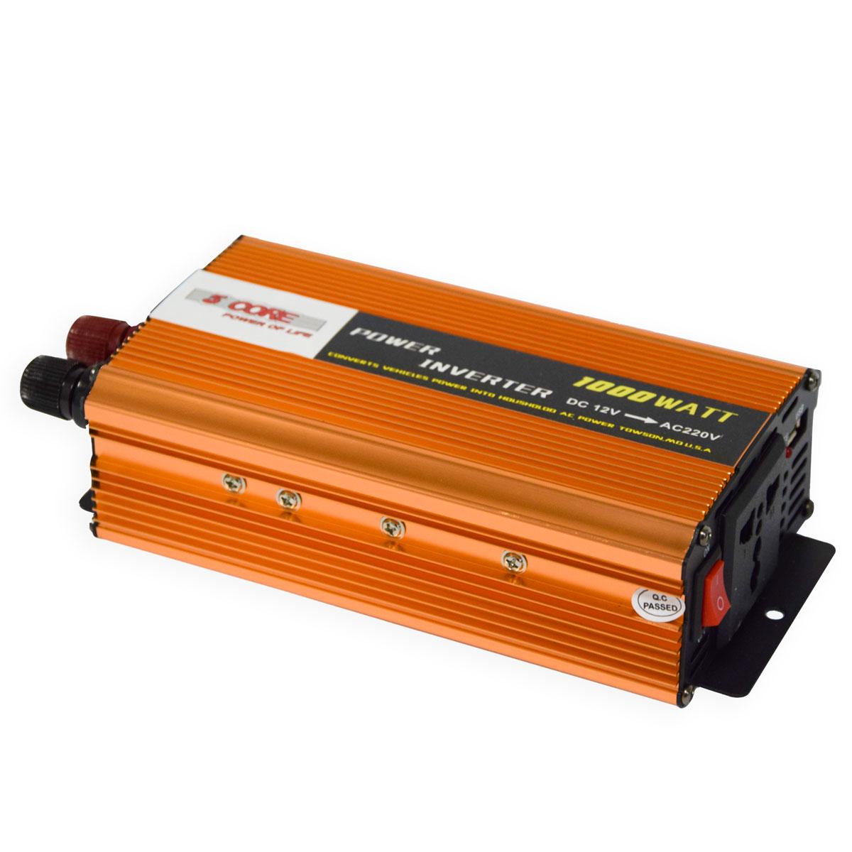 Перетворювач напруги з 12 вольт на 220 5 Core SC-1000VA 1000 W (1009692-Bronze)