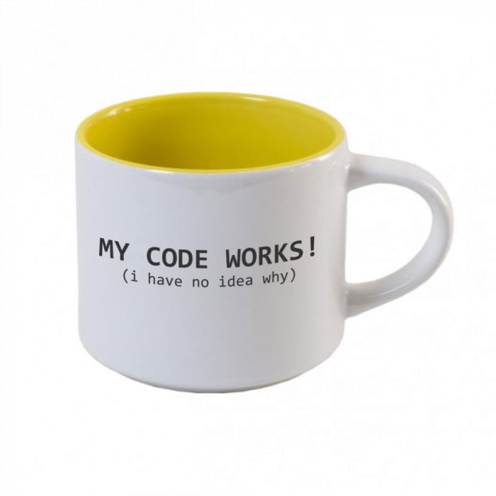 Чашка керамічна My code works 450 мл (sp4-168859)
