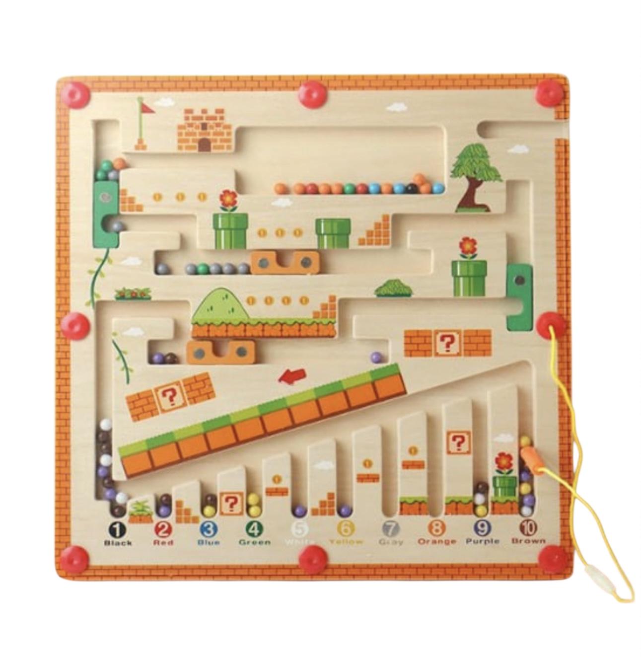 Деревянная игрушка Магнитный лабиринт Бежевый (01505)