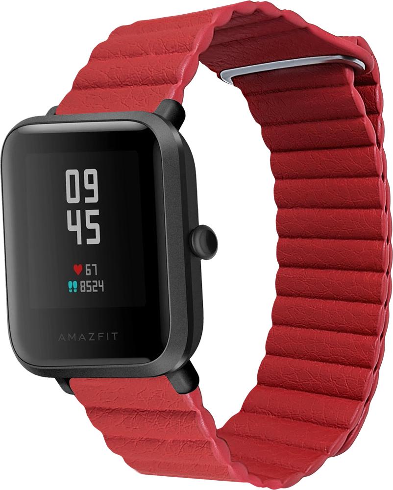 Ремешок кожаный Genis для Amazfit Bip Red (26499-2D)