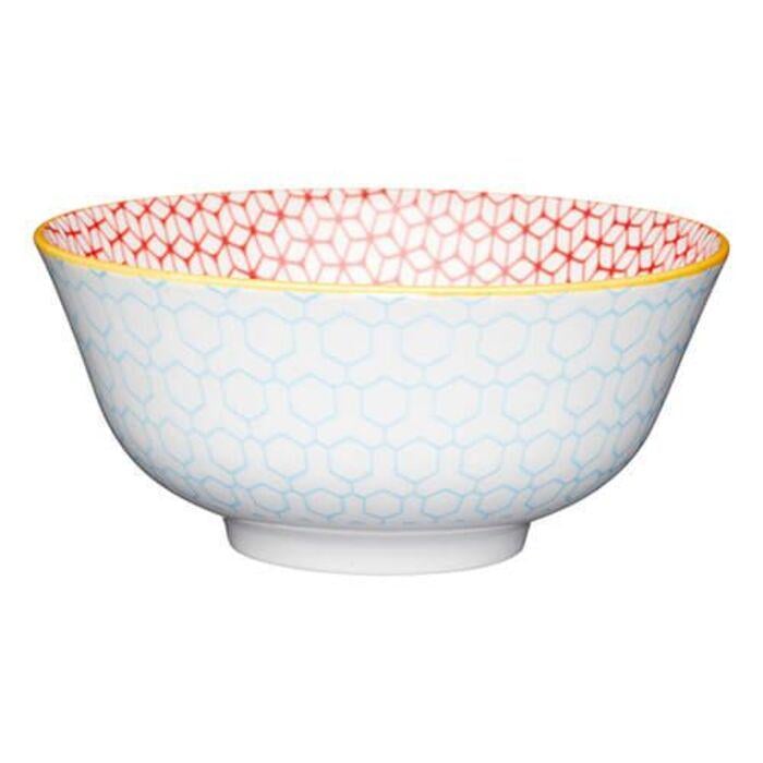 Миска Kitchen Craft GEOMETRIC BLUE керамика 16 см 500 мл (KCBOWL06)