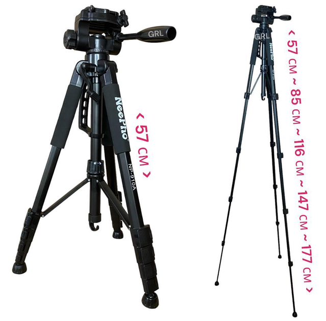 Штатив-трипод NeePho NP-910A для фотоаппаратов и камер 210 см (777659) - фото 2