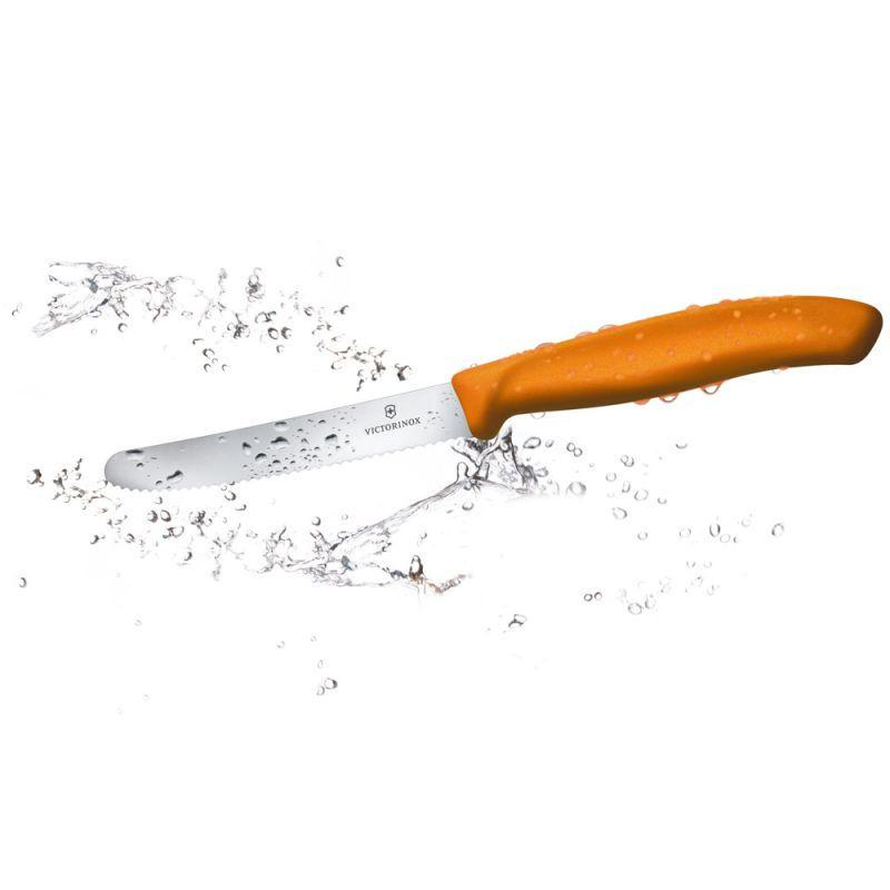 Ніж з ребристим лезом Victorinox 11 см Orange (01121) - фото 5