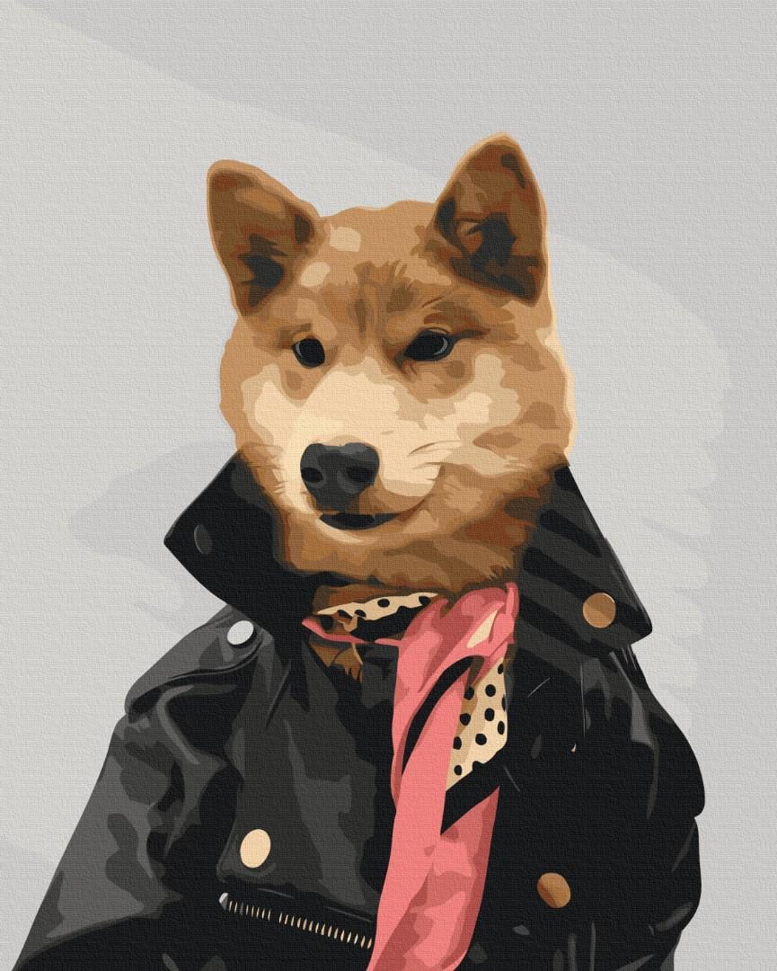 Картина за номерами Brushme Стильний пес 48x60 см (BS36668L)