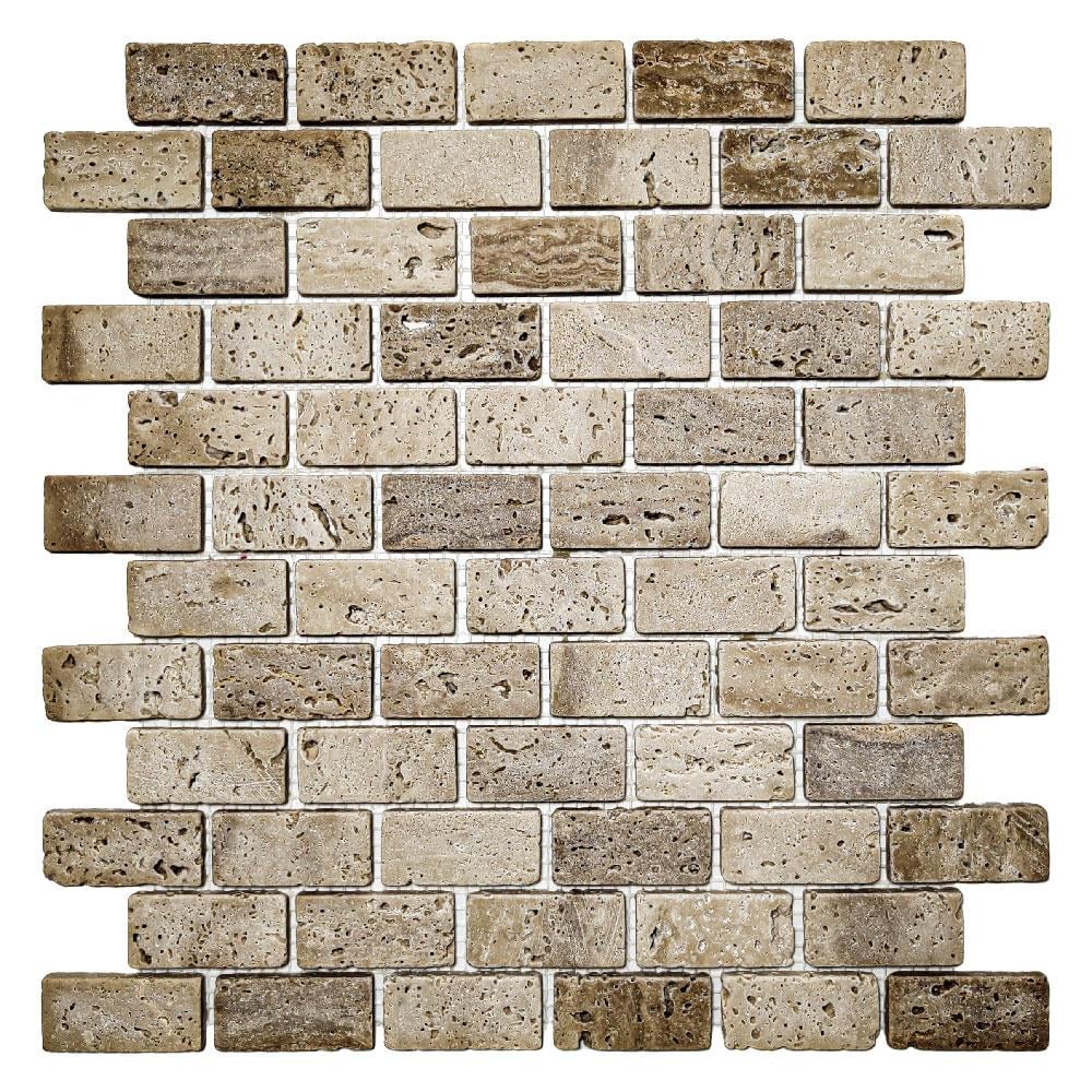 Мозаика из травертина Матовая МКР-11СВ 47x23 мм Travertine Classic (000667)