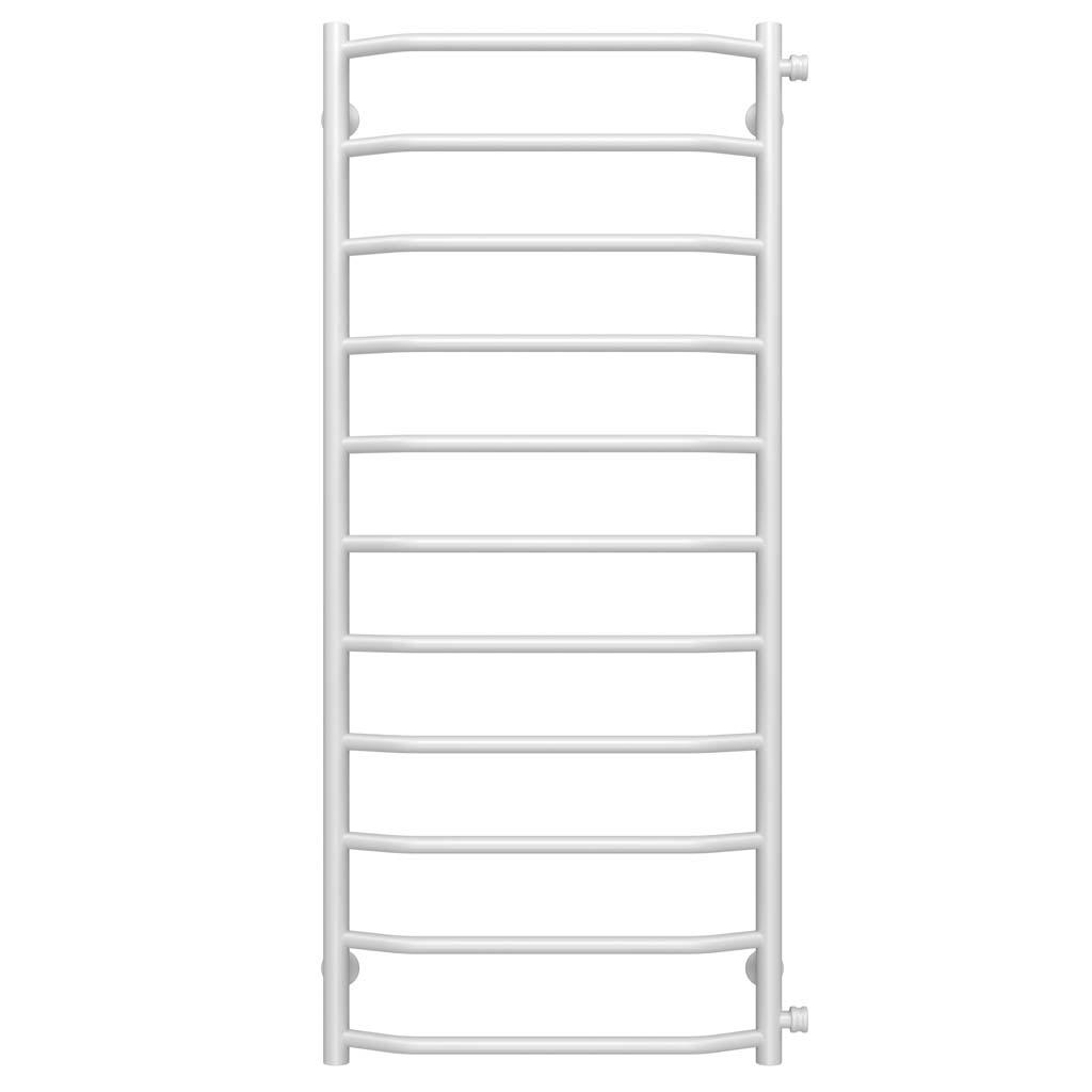 Полотенцесушитель водяной Deffi Трапеция П11 боковое правое подключение нержавеющая сталь 500х1200 мм Белый (C.TR.120.50.11.W.C)